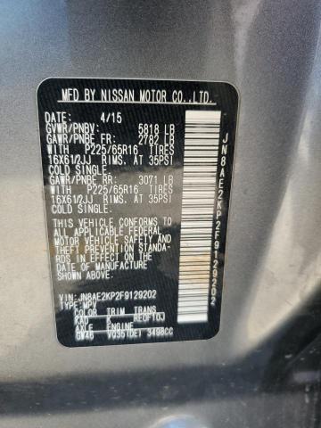 Photo 12 VIN: JN8AE2KP2F9129202 - NISSAN QUEST S 