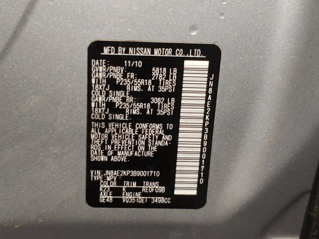 Photo 9 VIN: JN8AE2KP3B9001710 - NISSAN QUEST S 