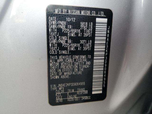 Photo 13 VIN: JN8AE2KP3D9064955 - NISSAN QUEST S 