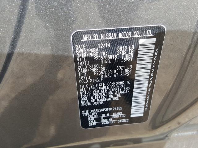 Photo 9 VIN: JN8AE2KP3F9124252 - NISSAN QUEST S 