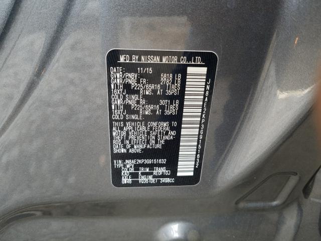 Photo 9 VIN: JN8AE2KP3G9151632 - NISSAN QUEST S 