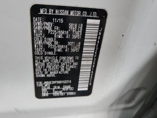 Photo 11 VIN: JN8AE2KP3G9152215 - NISSAN QUEST 