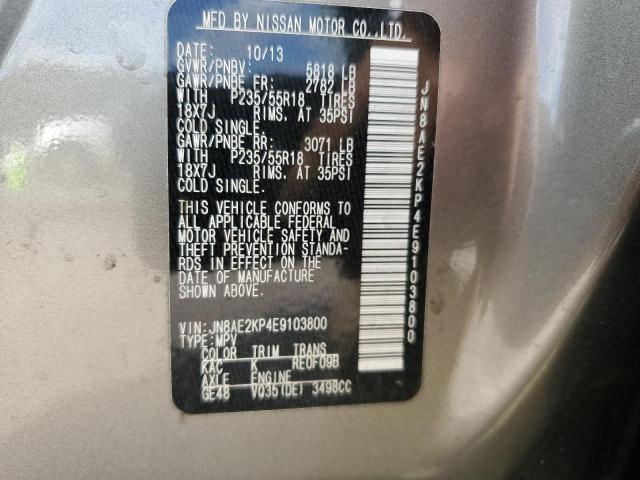 Photo 12 VIN: JN8AE2KP4E9103800 - NISSAN QUEST S 