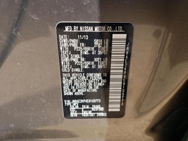 Photo 12 VIN: JN8AE2KP4E9105773 - NISSAN QUEST S 