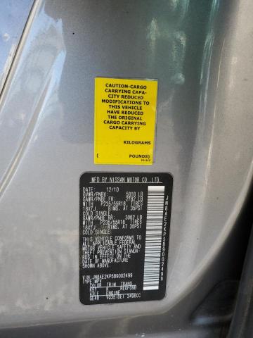 Photo 12 VIN: JN8AE2KP5B9002499 - NISSAN QUEST S 