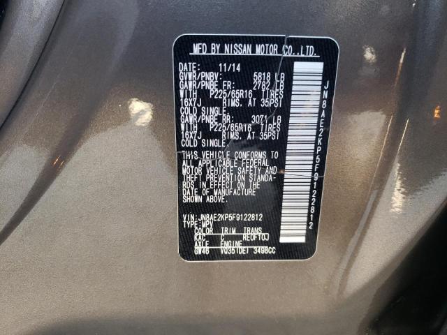 Photo 12 VIN: JN8AE2KP5F9122812 - NISSAN QUEST S 