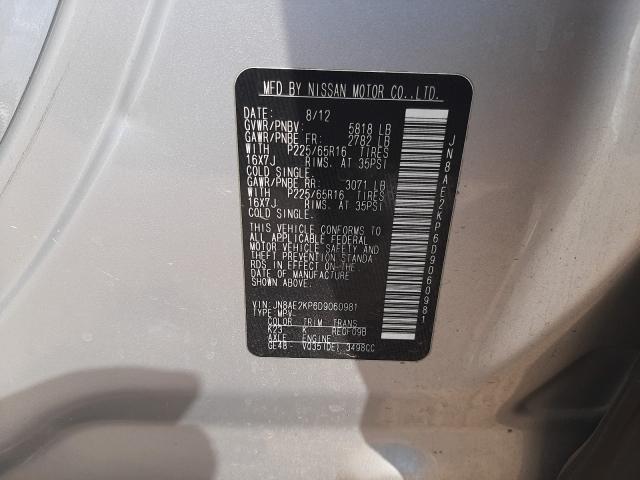 Photo 9 VIN: JN8AE2KP6D9060981 - NISSAN QUEST S 