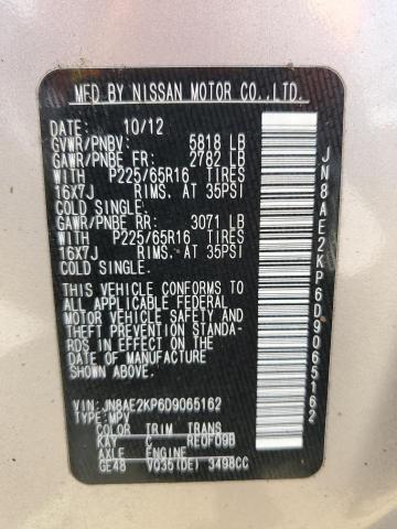 Photo 13 VIN: JN8AE2KP6D9065162 - NISSAN QUEST S 