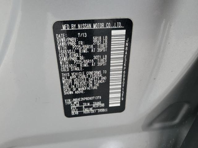 Photo 12 VIN: JN8AE2KP6D9071379 - NISSAN QUEST S 