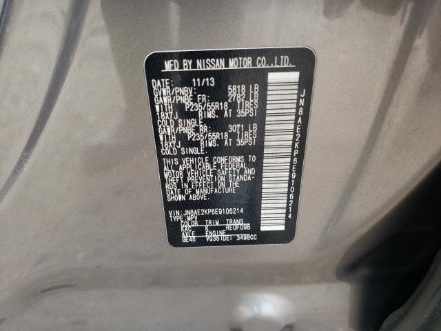 Photo 9 VIN: JN8AE2KP6E9106214 - NISSAN QUEST S 