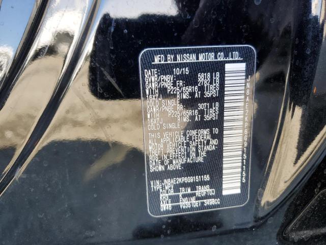 Photo 13 VIN: JN8AE2KP6G9151155 - NISSAN QUEST S 