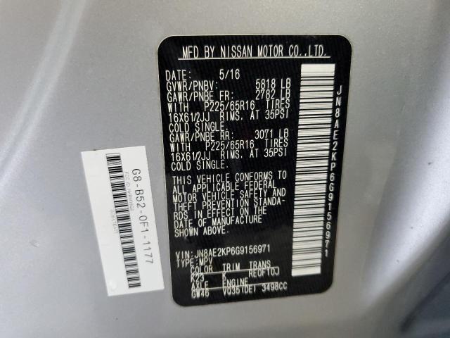 Photo 12 VIN: JN8AE2KP6G9156971 - NISSAN QUEST 