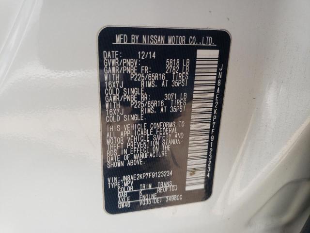 Photo 12 VIN: JN8AE2KP7F9123234 - NISSAN QUEST 