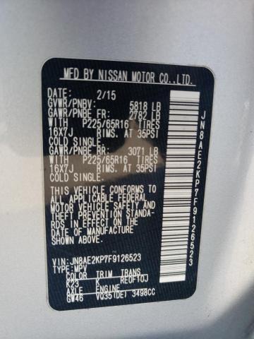 Photo 12 VIN: JN8AE2KP7F9126523 - NISSAN QUEST S 