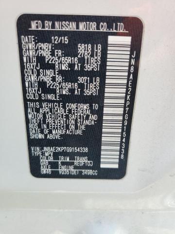 Photo 13 VIN: JN8AE2KP7G9154338 - NISSAN QUEST S 