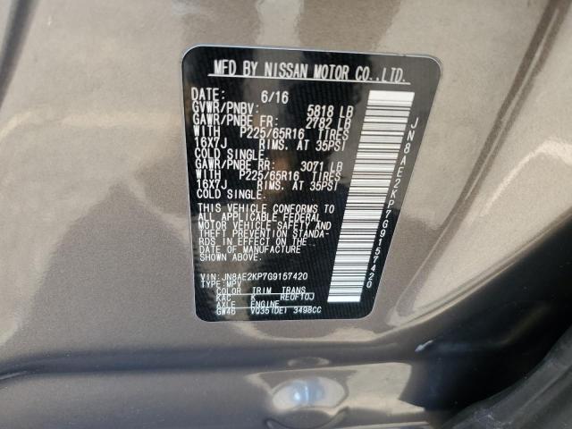 Photo 12 VIN: JN8AE2KP7G9157420 - NISSAN QUEST 