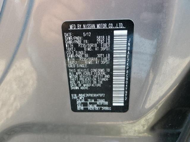 Photo 12 VIN: JN8AE2KP8C9047972 - NISSAN QUEST 