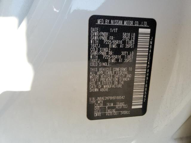 Photo 9 VIN: JN8AE2KP8H9168542 - NISSAN QUEST S 