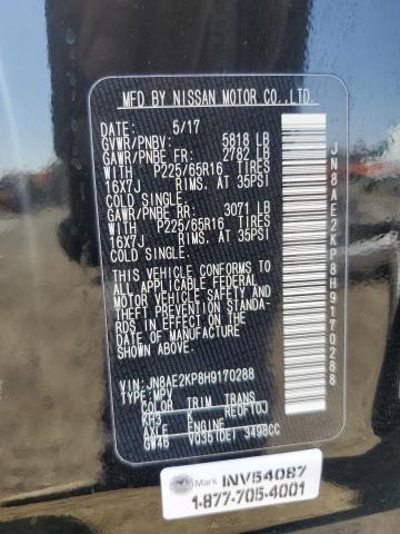 Photo 13 VIN: JN8AE2KP8H9170288 - NISSAN QUEST S 