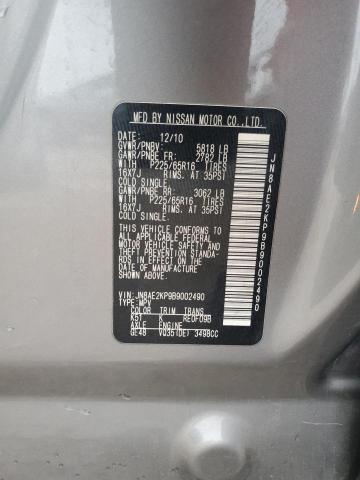 Photo 13 VIN: JN8AE2KP9B9002490 - NISSAN QUEST 