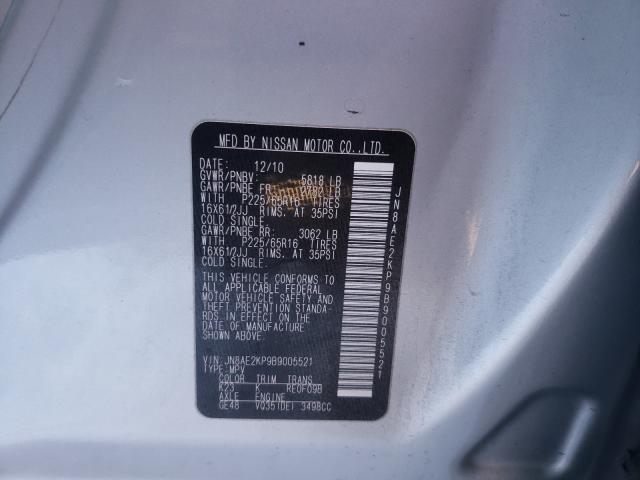 Photo 9 VIN: JN8AE2KP9B9005521 - NISSAN QUEST S 