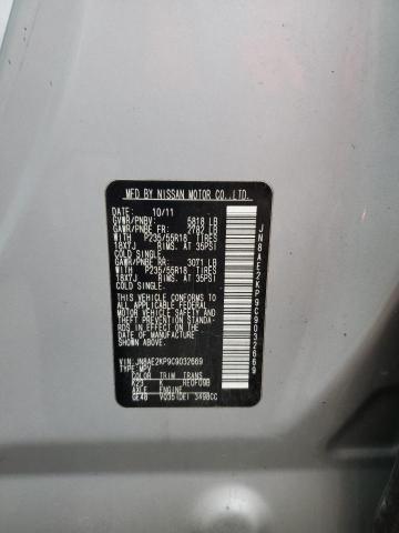 Photo 12 VIN: JN8AE2KP9C9032669 - NISSAN QUEST S 