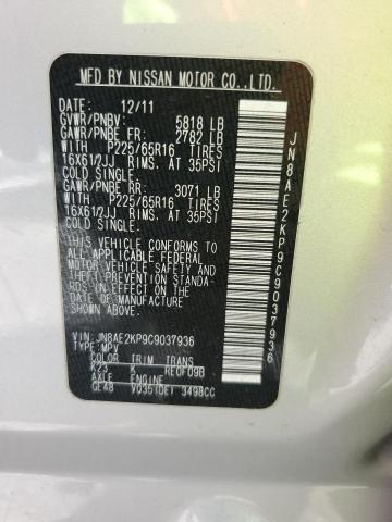 Photo 12 VIN: JN8AE2KP9C9037936 - NISSAN QUEST S 