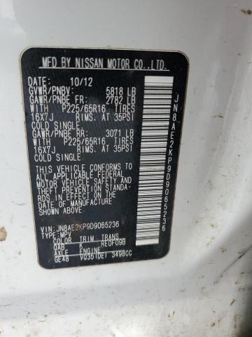 Photo 12 VIN: JN8AE2KP9D9065236 - NISSAN QUEST S 