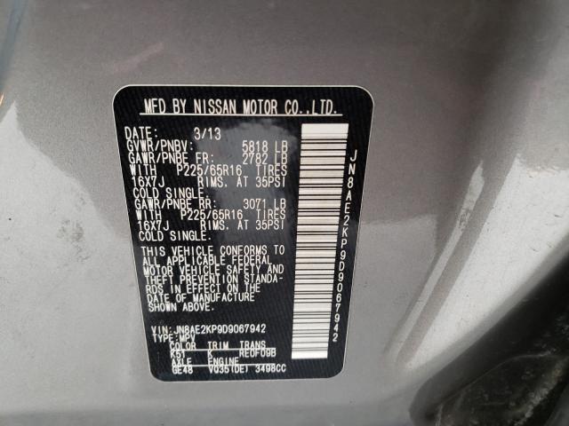 Photo 9 VIN: JN8AE2KP9D9067942 - NISSAN QUEST S 