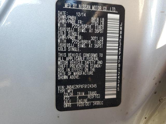 Photo 12 VIN: JN8AE2KPXF9124345 - NISSAN QUEST S 