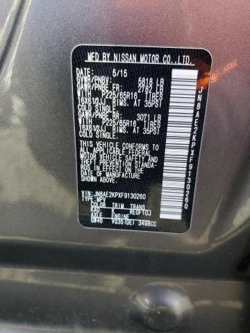 Photo 11 VIN: JN8AE2KPXF9130260 - NISSAN QUEST S 