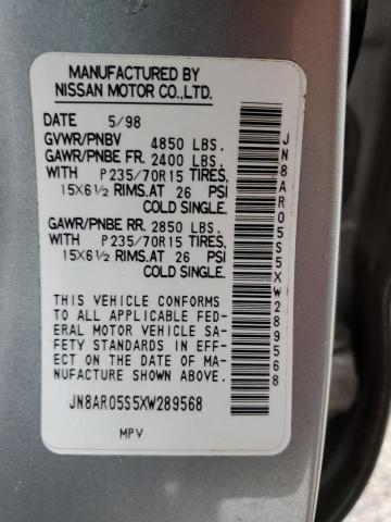 Photo 11 VIN: JN8AR05S5XW289568 - NISSAN PATHFINDER 