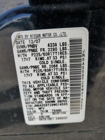 Photo 12 VIN: JN8AS58T28W014585 - NISSAN ROGUE S 