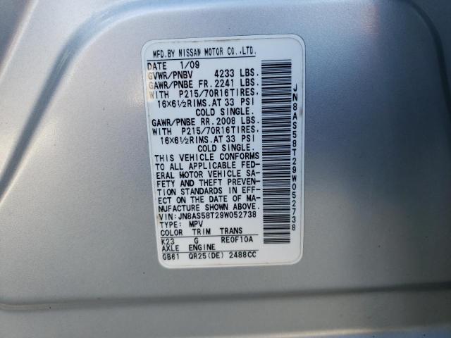 Photo 12 VIN: JN8AS58T29W052738 - NISSAN ROGUE 