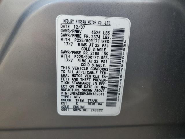 Photo 11 VIN: JN8AS58V38W132341 - NISSAN ROGUE 