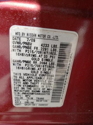 Photo 12 VIN: JN8AS5MT0AW000776 - NISSAN ROGUE 