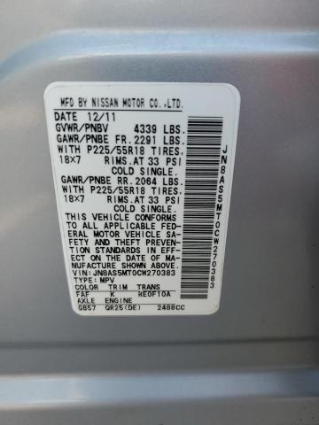 Photo 11 VIN: JN8AS5MT0CW270383 - NISSAN ROGUE 