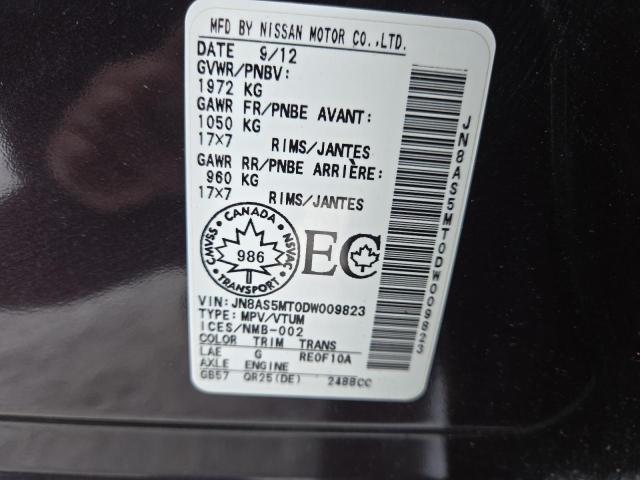 Photo 11 VIN: JN8AS5MT0DW009823 - NISSAN ROGUE S 