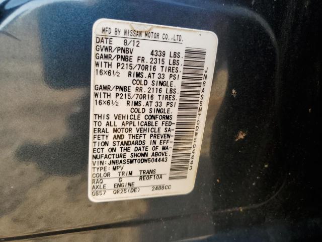 Photo 11 VIN: JN8AS5MT0DW504443 - NISSAN ROGUE 