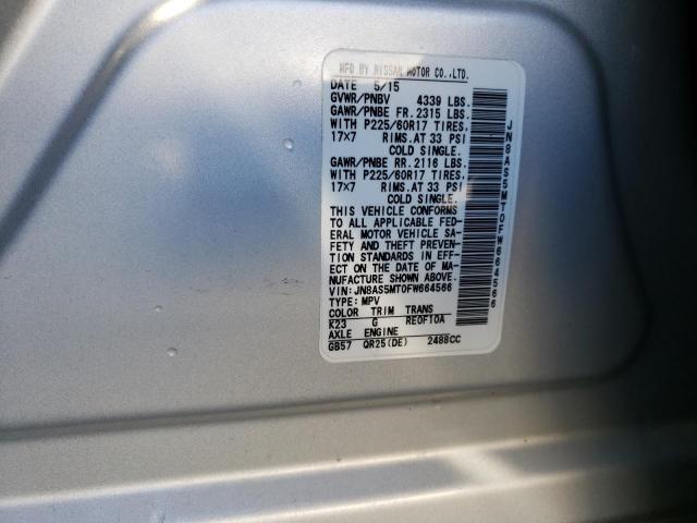 Photo 12 VIN: JN8AS5MT0FW664566 - NISSAN ROGUE 