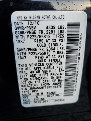 Photo 11 VIN: JN8AS5MT1BW565278 - NISSAN ROGUE 