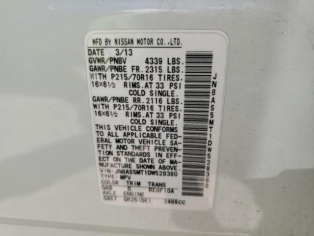 Photo 12 VIN: JN8AS5MT1DW528380 - NISSAN ROGUE 