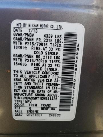 Photo 11 VIN: JN8AS5MT1DW541436 - NISSAN ROGUE S 