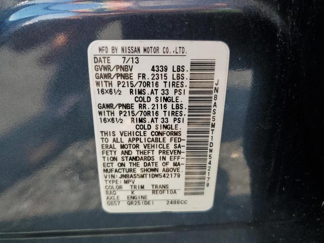 Photo 12 VIN: JN8AS5MT1DW542179 - NISSAN ROGUE S 