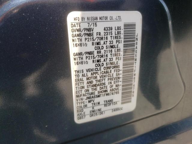 Photo 13 VIN: JN8AS5MT1FW674765 - NISSAN ROGUE SELE 