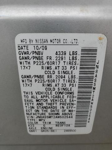 Photo 13 VIN: JN8AS5MT2AW502544 - NISSAN ROGUE 