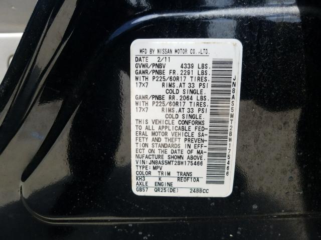 Photo 9 VIN: JN8AS5MT2BW175466 - NISSAN ROGUE S 