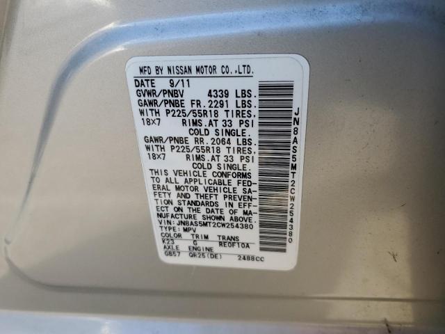 Photo 12 VIN: JN8AS5MT2CW254380 - NISSAN ROGUE 