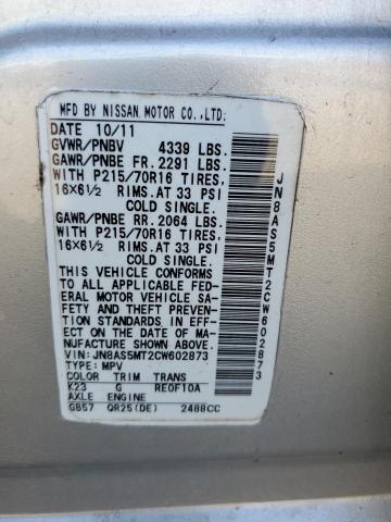 Photo 13 VIN: JN8AS5MT2CW602873 - NISSAN ROGUE S 