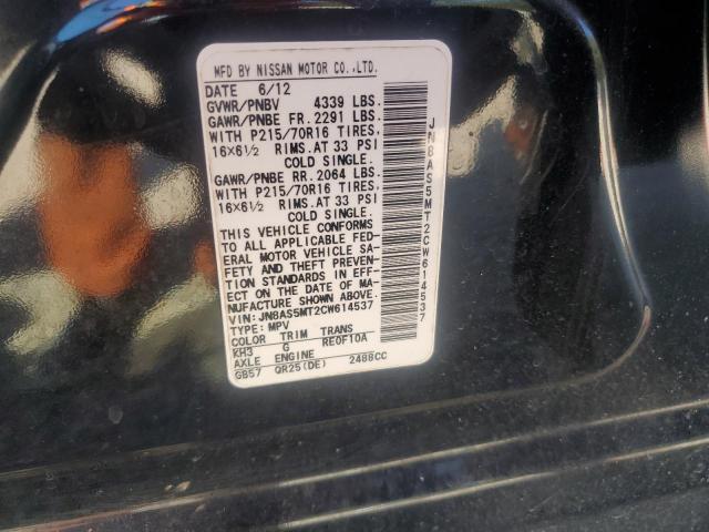 Photo 12 VIN: JN8AS5MT2CW614537 - NISSAN ROGUE S 